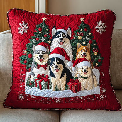 Winter Husky Quilted Pillow Case NCU0NT2082