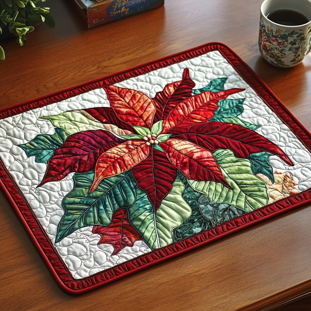 Winter Petals Quilted Placemat NCU0NT2683