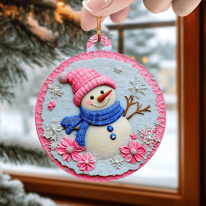 Winter Snowman Mica Ornament NCU0TL1830