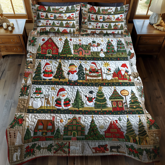 Winter Wonderland 3-Piece Quilted Bedding Set NCU0NT044