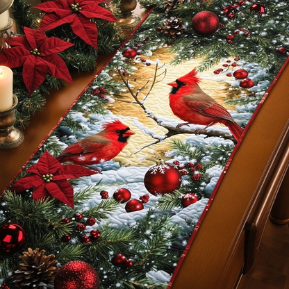 Winter Cardinal Quilted Table Runner NCU0VH080