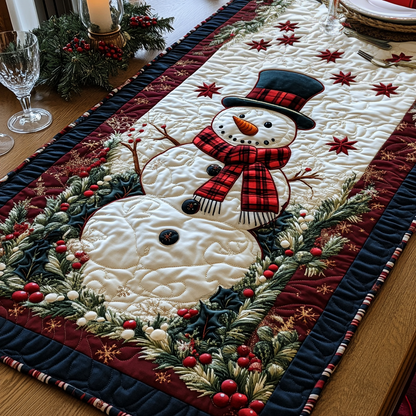 Winter Festive Quilted Table Runner NCU0DV1886