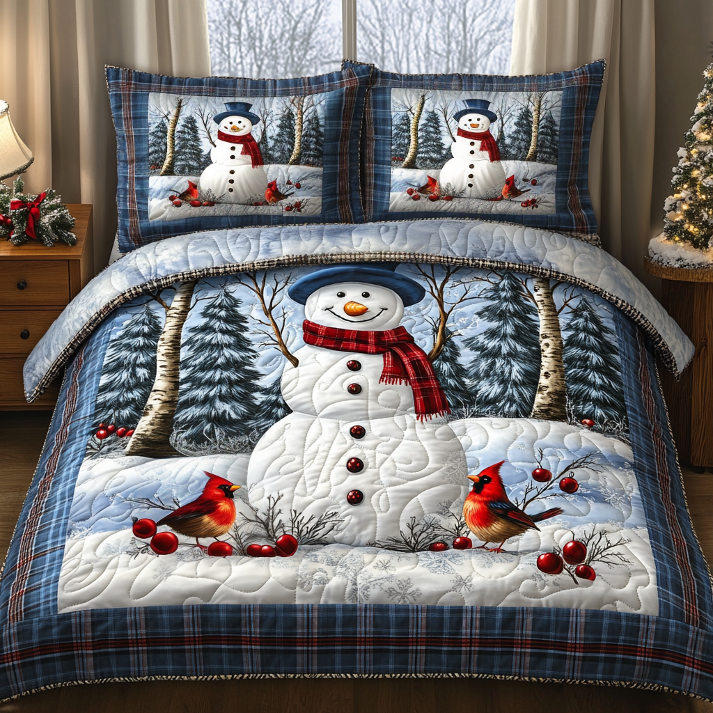 Christmas 3-Piece Quilted Bedding Set NCU0VT62