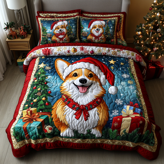 Winter Paws 3-Piece Quilted Bedding Set NCU0DK3046