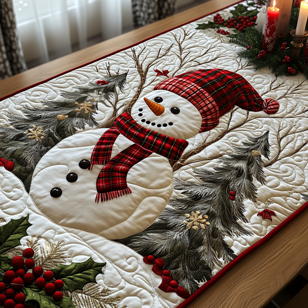 Winter Whimsy Quilted Table Runner NCU0DV1871