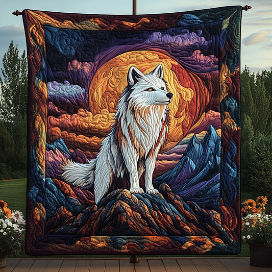 Winter Wolf Quilted Blanket NCU0DK2374