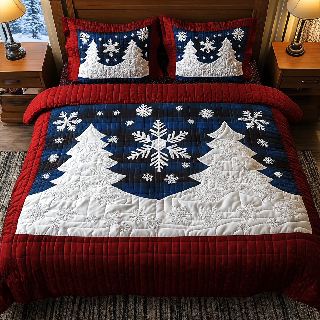 Winter Wonderland 3-Piece Quilted Bedding Set NCU0DK2242