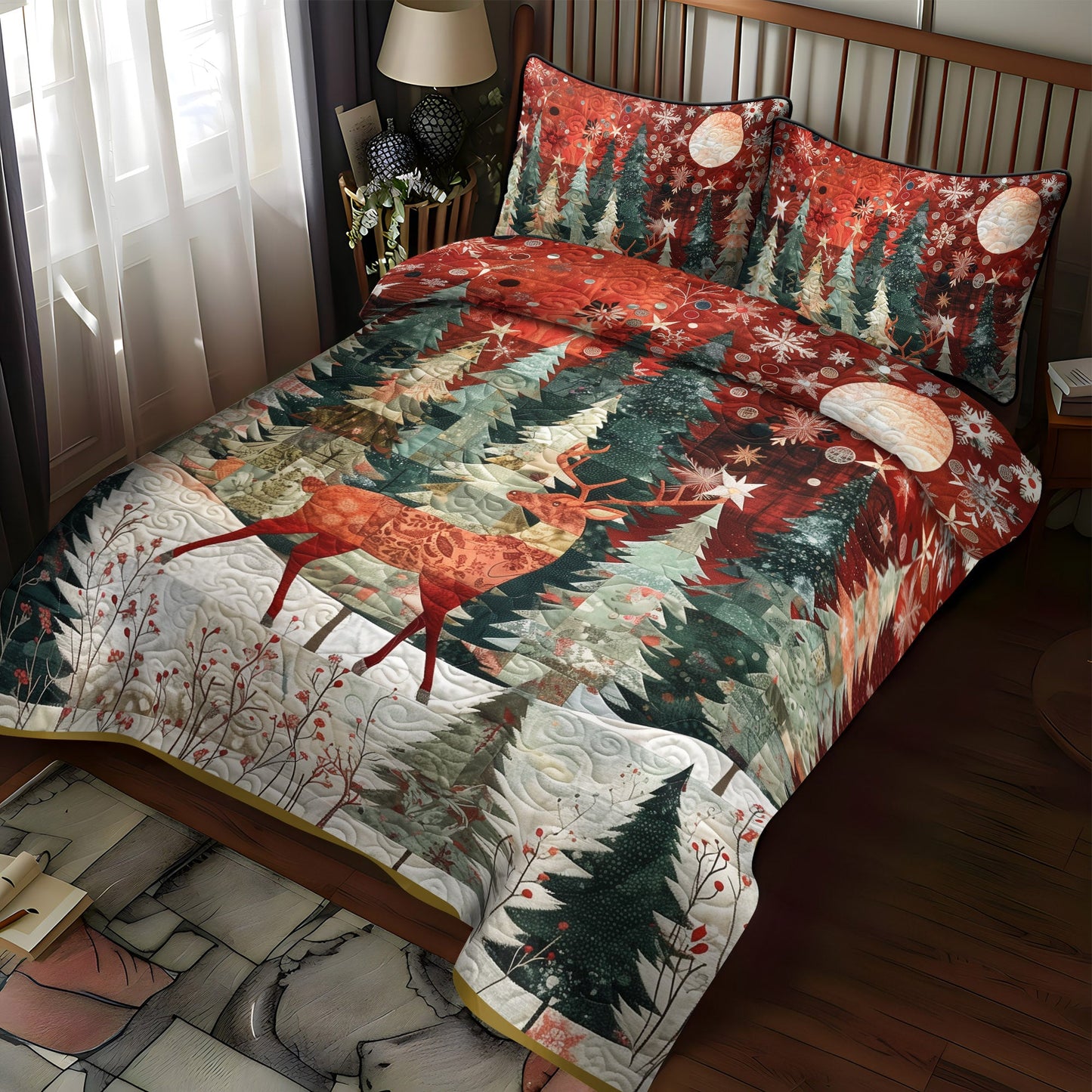 Winter Wonderland Quilted Bedding Set NCU0DV1625