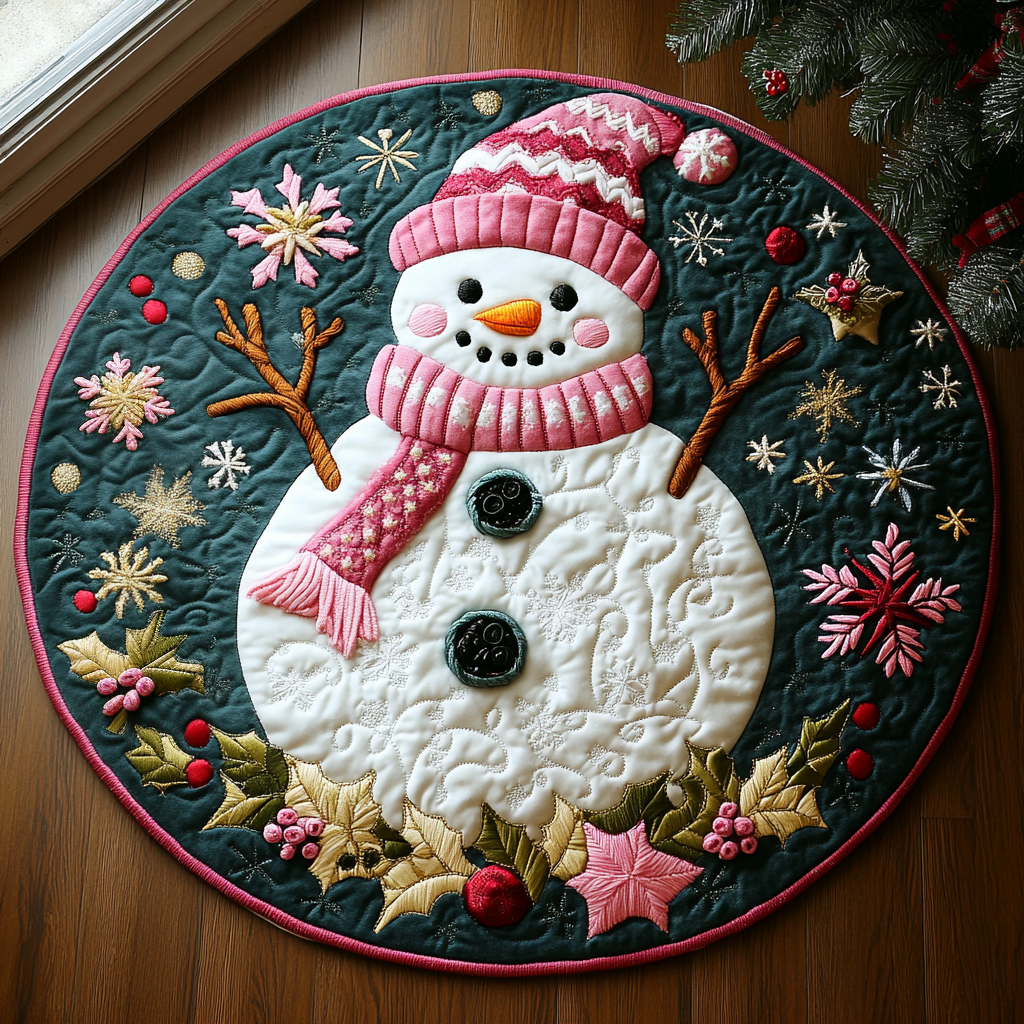 Winter Wonderland Quilted Round Mat NCU0DV1013