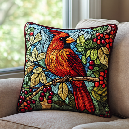 Winterbird Charm Quilted Pillow Case NCU0VH064