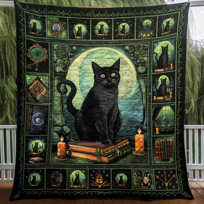 Witch Black Cats Quilted Blanket NCU0TH276