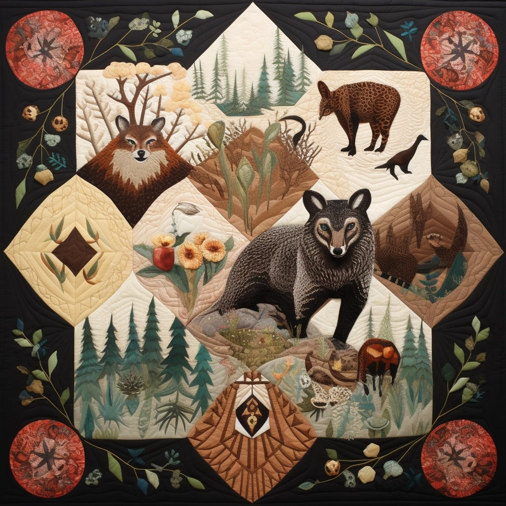 Woodland Whimsy Animals BL07112303 Quilt Blanket