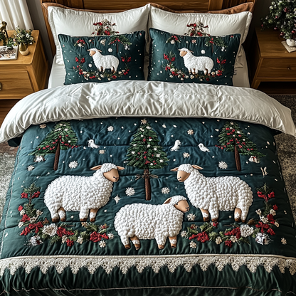 Woolly Wonder 3-Piece Quilted Bedding Set NCU0DK2311