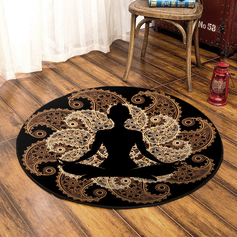 Yoga Meditation TN310748A Round Area Rug