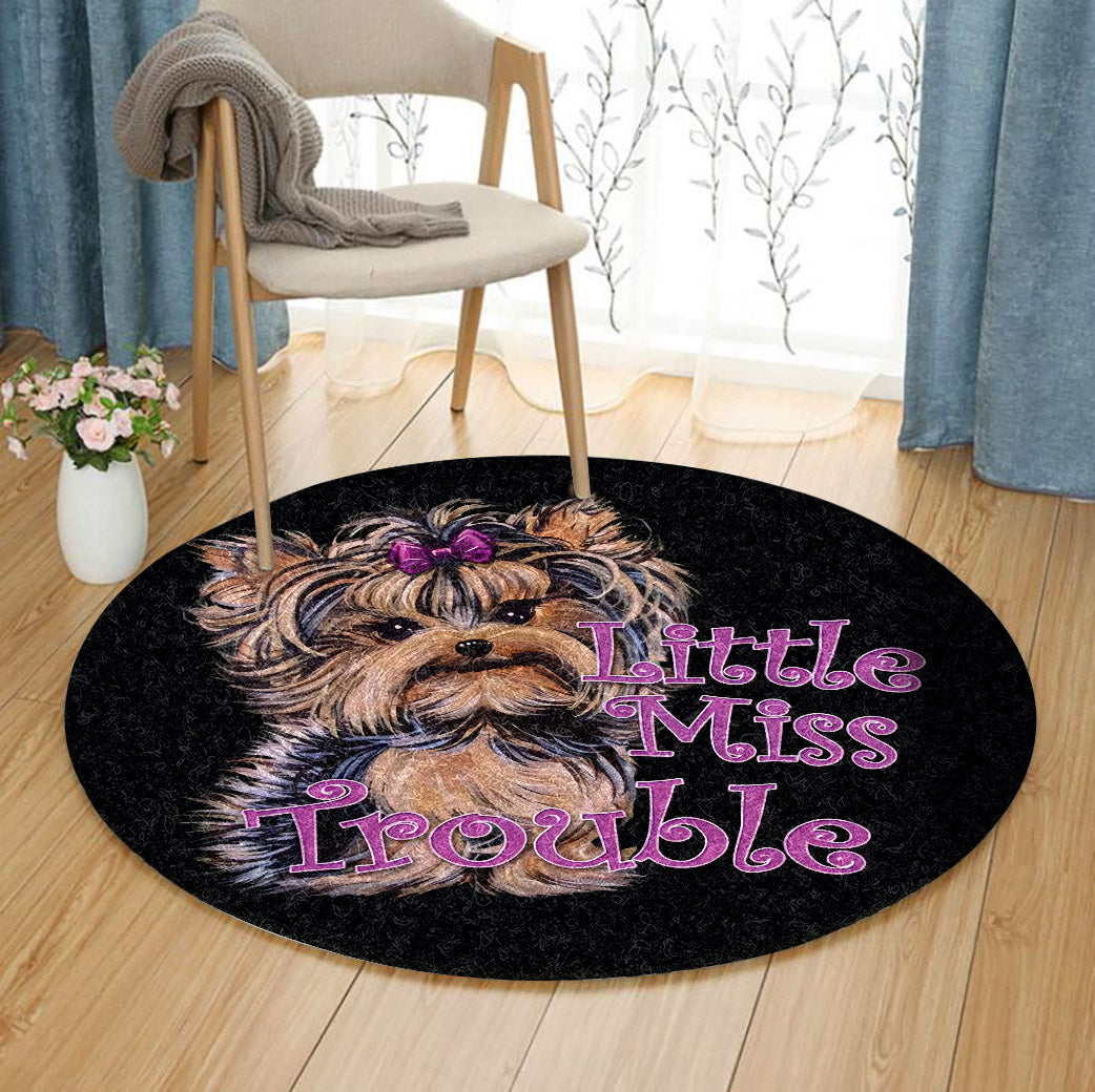 Yorkie TN230935TM Round Area Rug