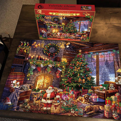 Yuletide Gleam Advent Calendar Jigsaw Puzzle 1000 Pieces