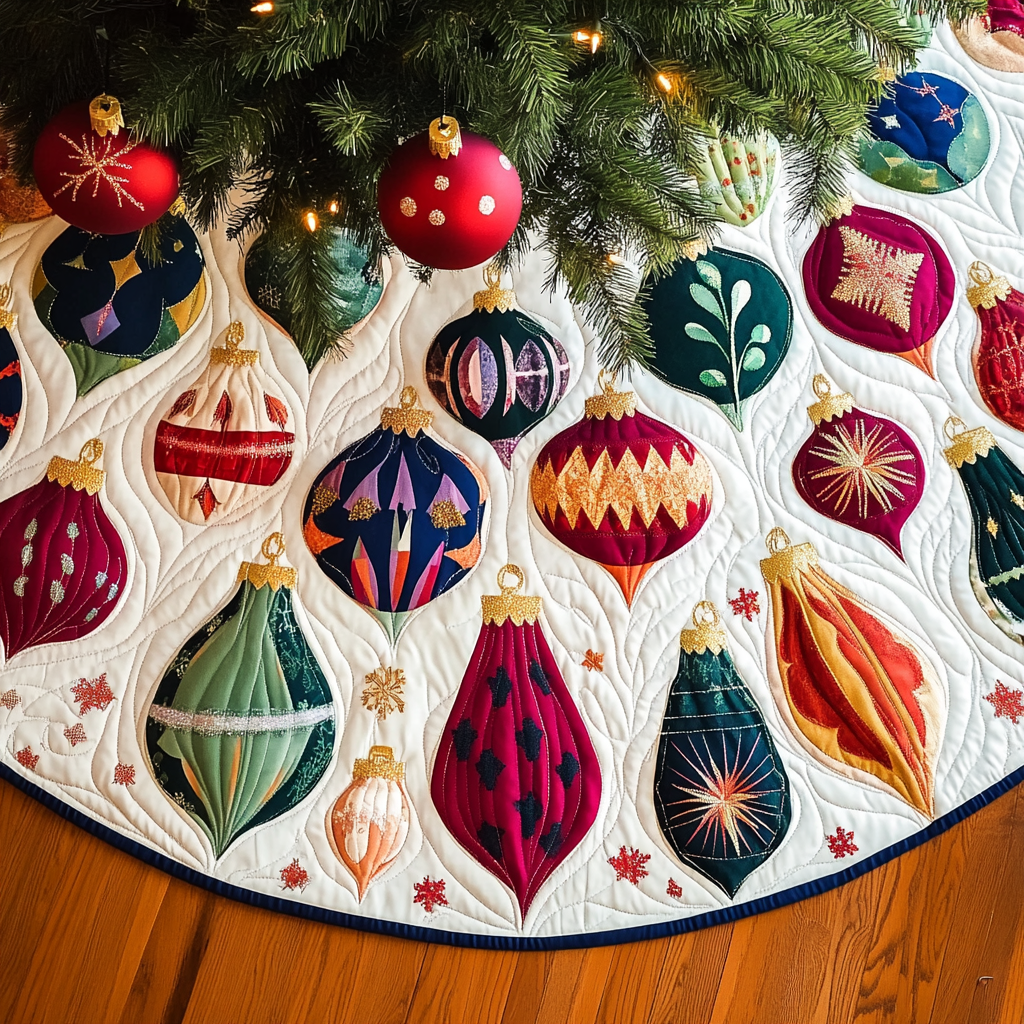 Christmas Quilted Tree Skirt NCU0VT74