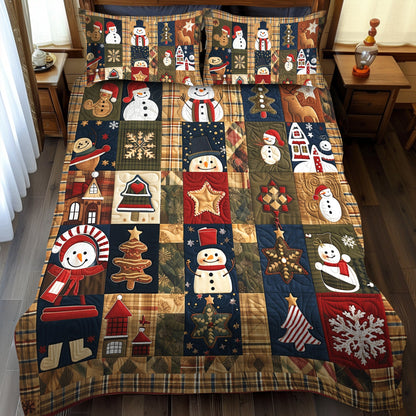 Yuletide Patchwork 3-Piece Quilted Bedding Set NCU0TH947