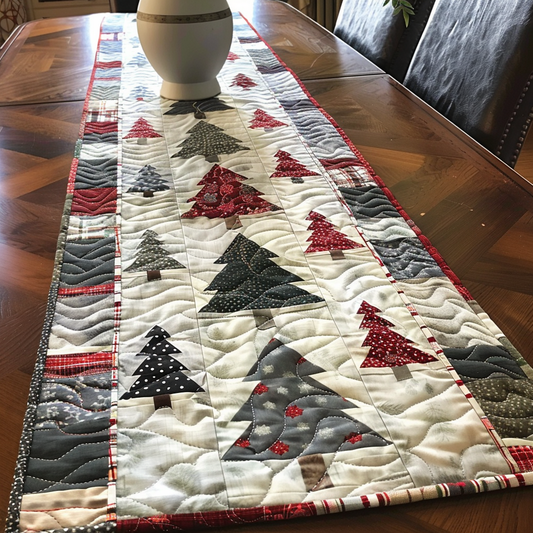 Yuletide Pines Quilted Table Runner NCU0PT173