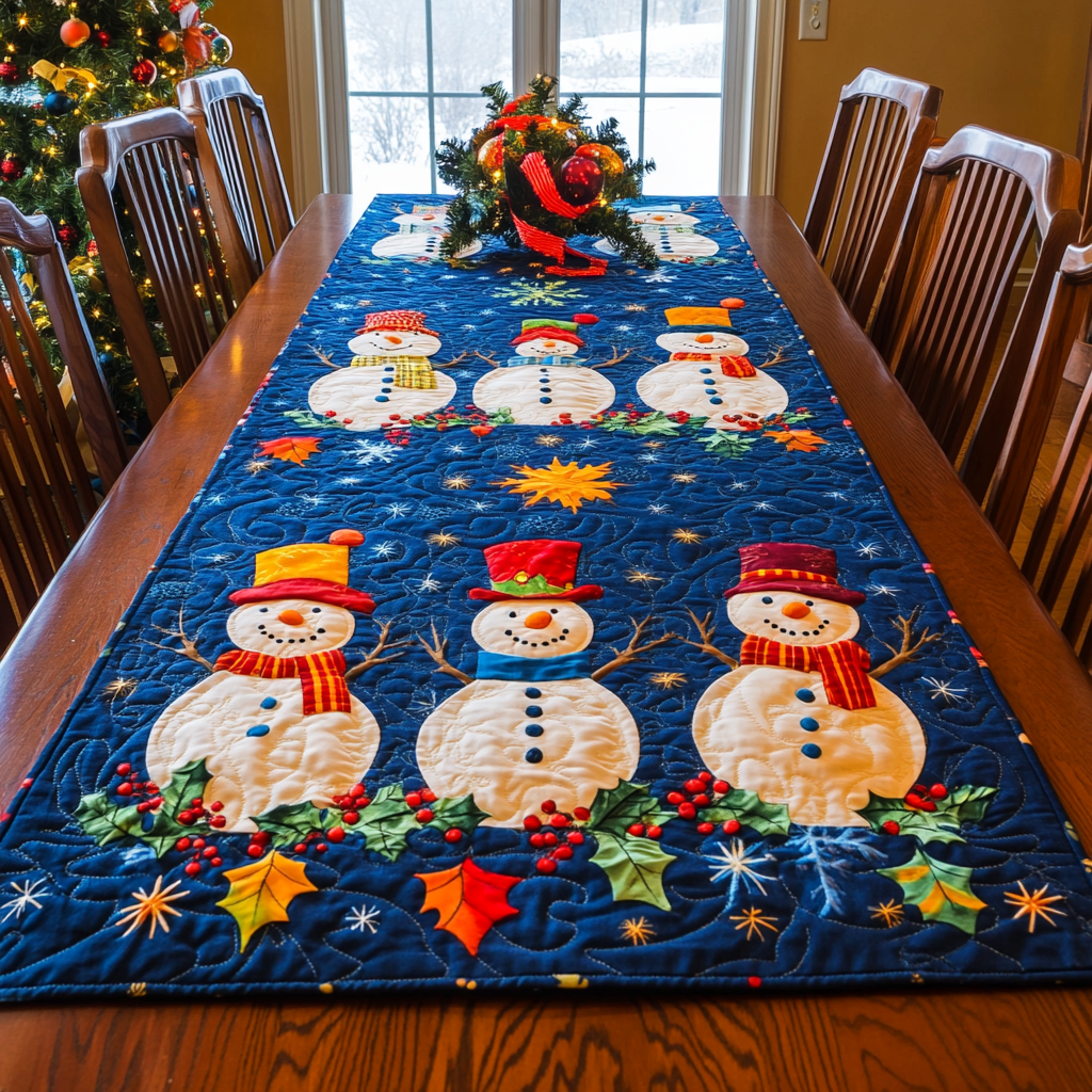 Yuletide Carol Quilted Table Runner NCU0DK1286