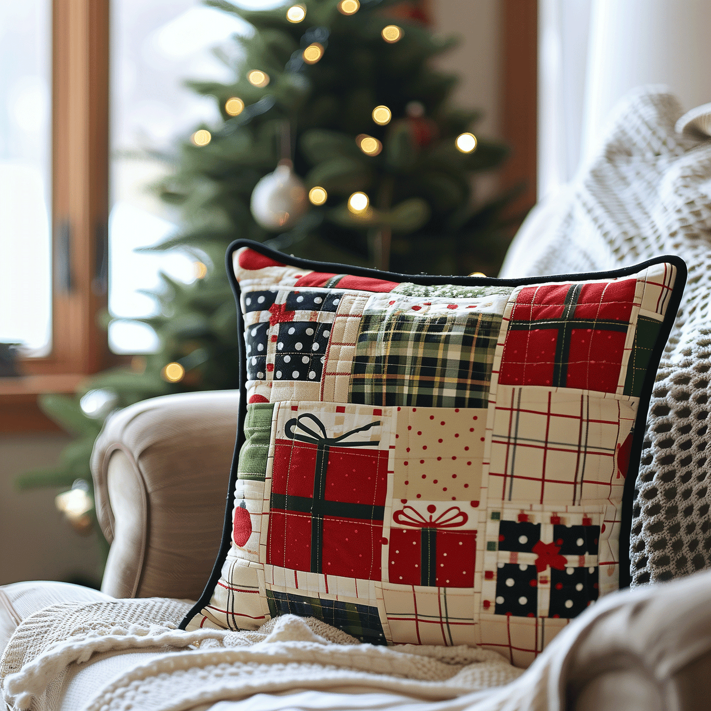 Yuletide Gifts Quilted Pillow Case NCU0TH1146