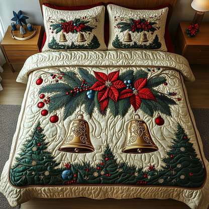 Yuletide Ring 3-Piece Quilted Bedding Set NCU0DK2527