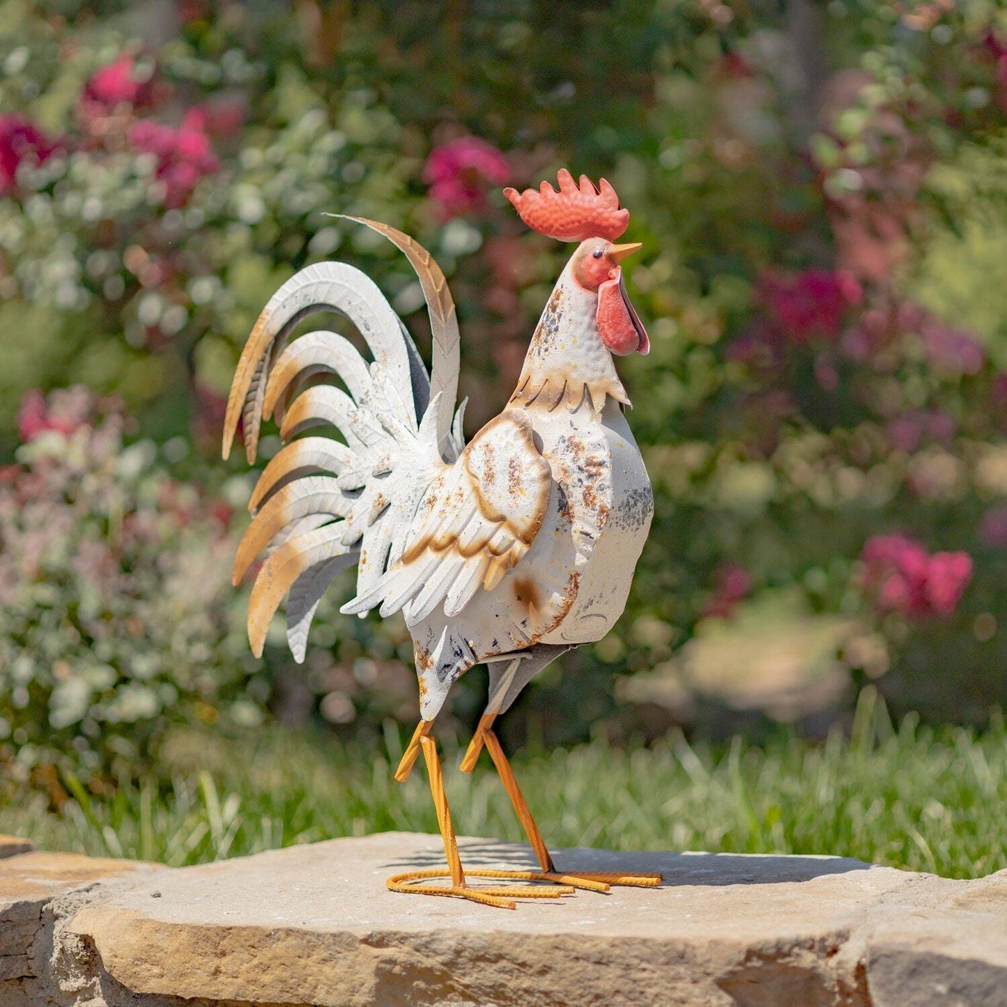 Assorted Iron Rooster Figurines