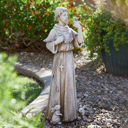 Saint Francis With Animals Garden Statue