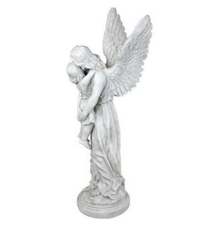 Heavens Guardian Angel Garden Memorial Statue Large 38 Inch Tall