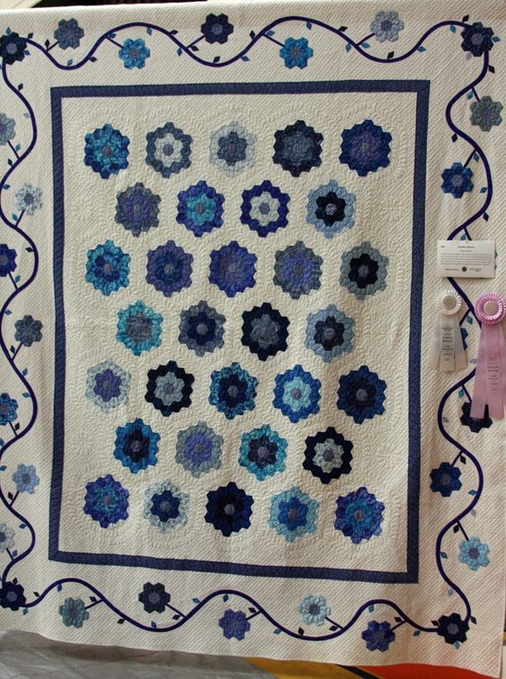 Blue Flower CLA16112321 Quilt Blanket