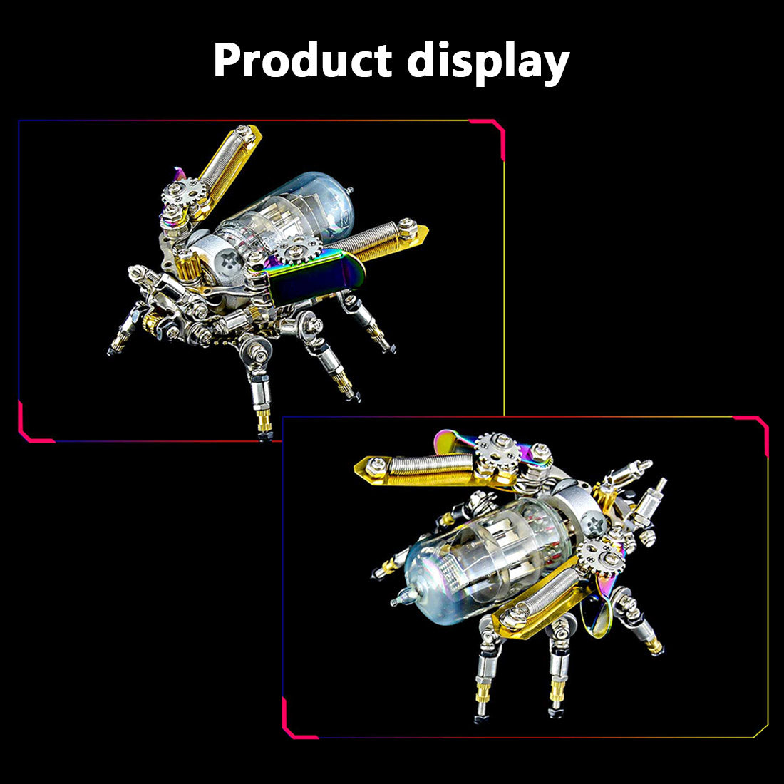 Mechanical Firefly 3D Metal DIY Insect Metal Assembly Model Colorful Parts Decoration 200PCS