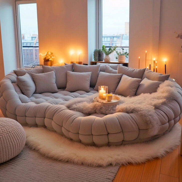 Merry Christmas！⚡clearance sale🎁Autumn Hot Sale These Giant Circular Movie Sofas Might Be The Coziest Spot To Watch a Flick BUY NOW GET 5% OFF BUY 2 GET 15% OFF!!!!