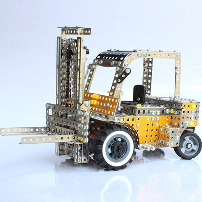 Forklift Model Kit - DIY Your Own Forklift - Metal Assembly Construction Vehicle Toy 1300Pcs