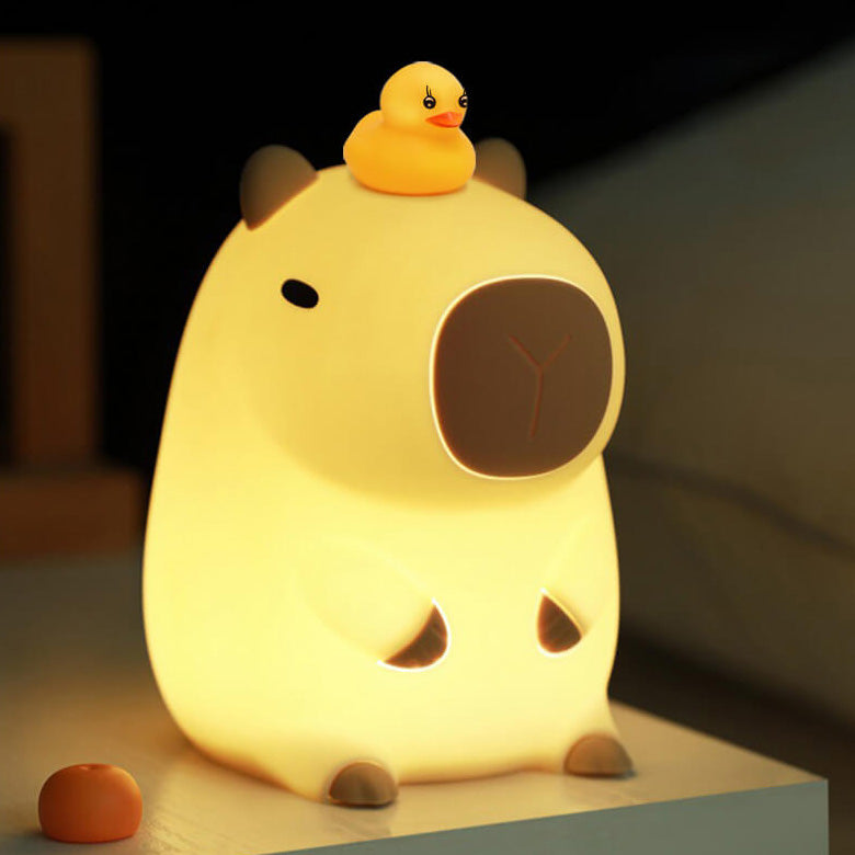 Capybara Squishy Silicone LED Night Light - Perfect Gift for Kids and Girls