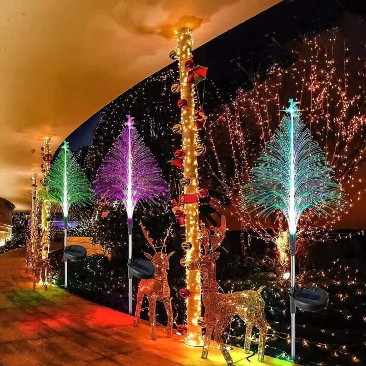 7 Color Changing Solar Christmas Tree Lights(2 Packs)