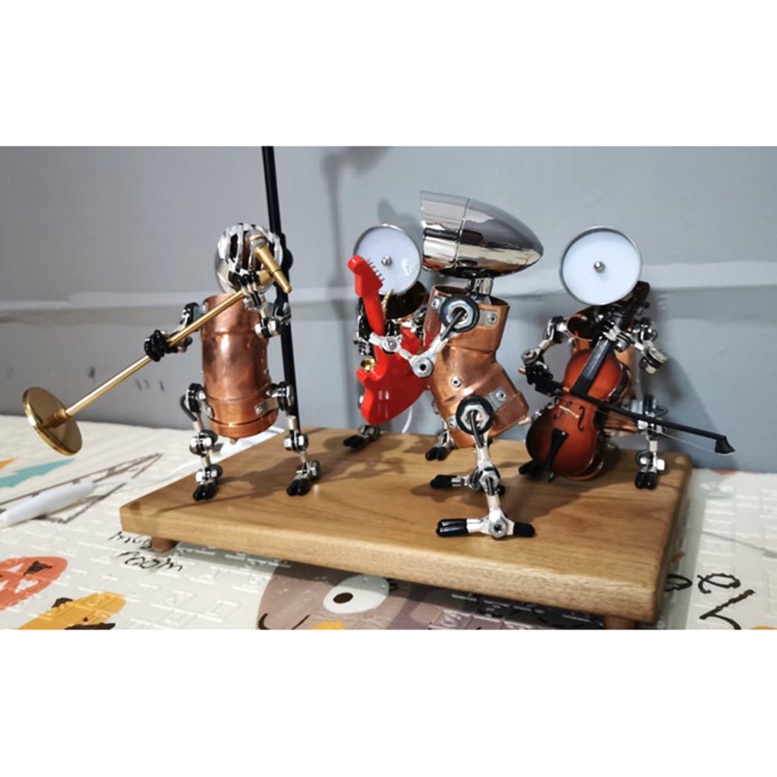 3D Metal Steampunk Hand-Assembled Robot Finished Model Decoration Robot Band