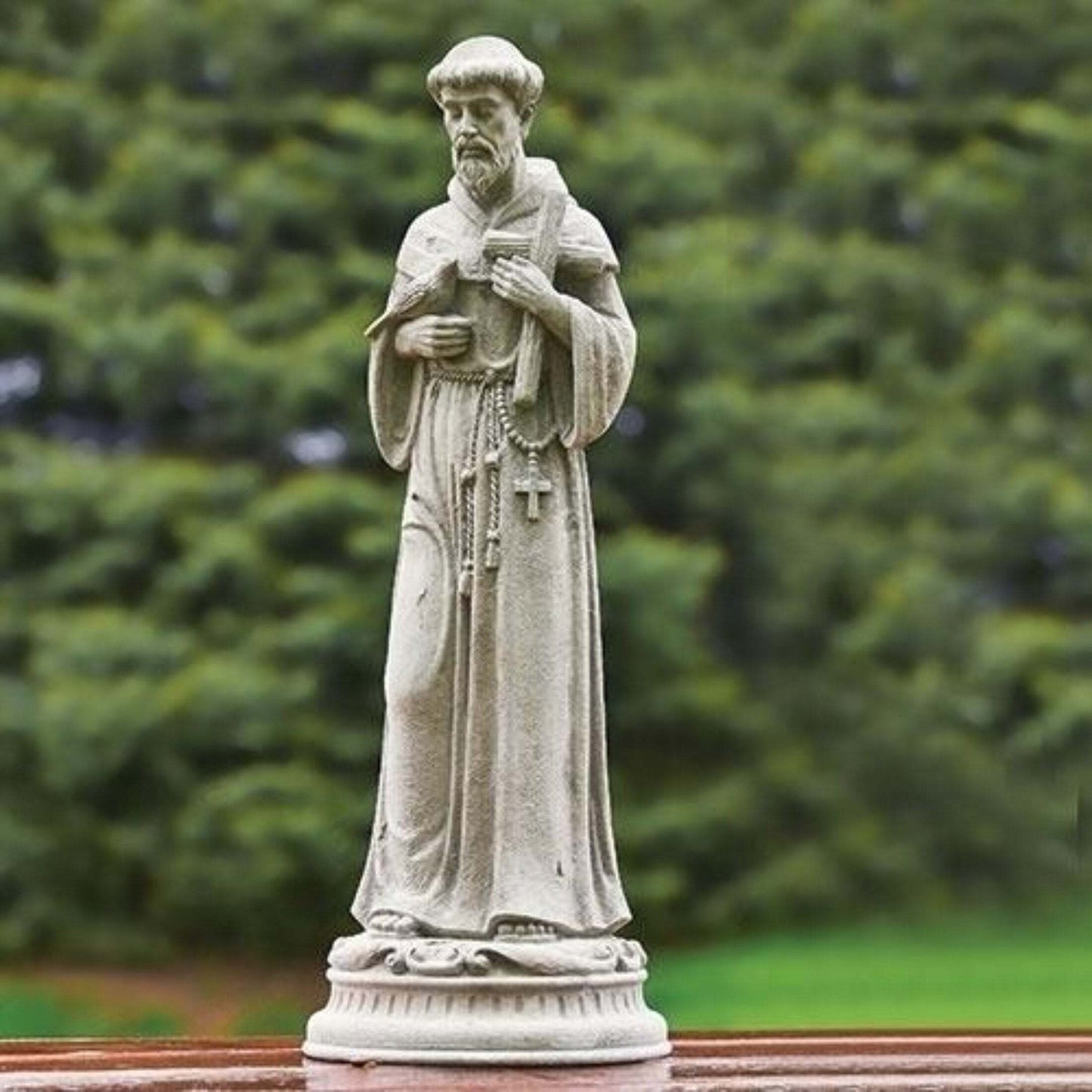 Saint Francis With Cross Garden Statue 24