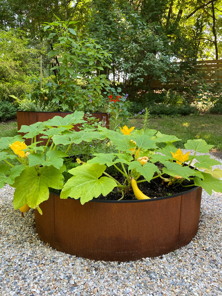 Corten Steel Round Raised Beds