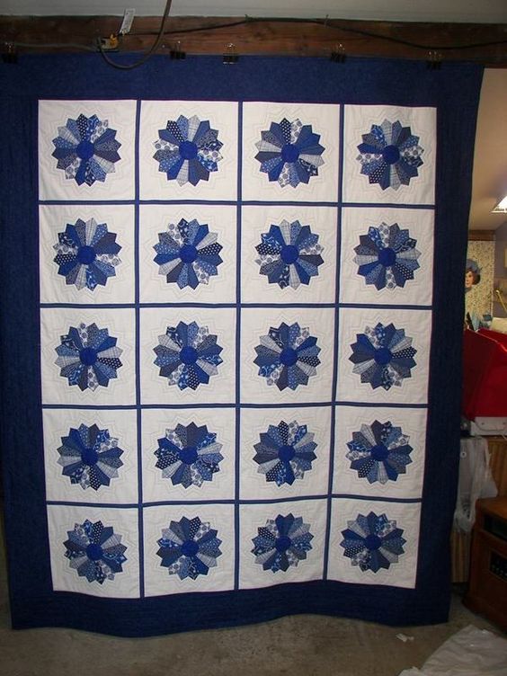 Blue Flower CLA16112308 Quilt Blanket