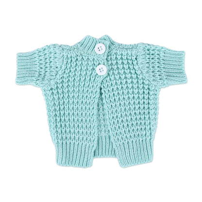 For 16" Full Body Silicone Baby Doll Green Knitted Suit Clothing 3-Pieces Set Accessories