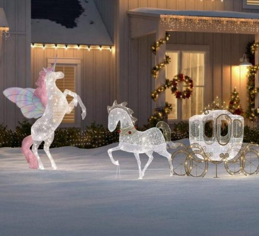 Christmas-cool white 160 light led unicorn