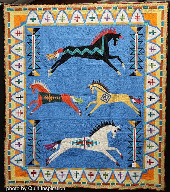 Native Horse CLA261223007 Quilt Blanket