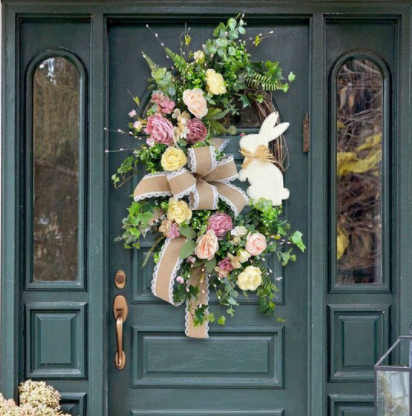 ?Easter Salee??Rustic Bunny Wreath|Spring Wreaths for Front Door