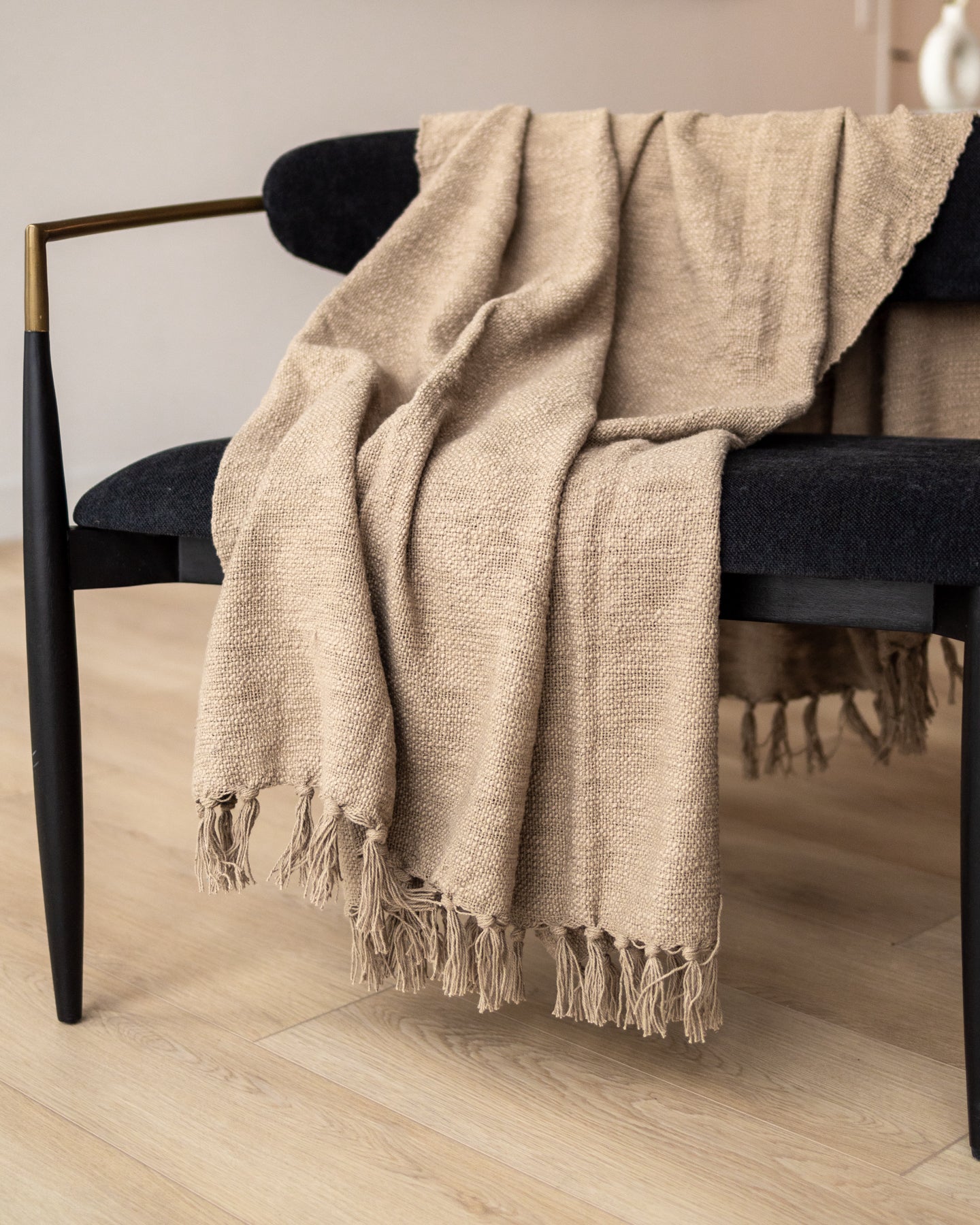 Allecra Organic Cotton Slub Knit Throw Blanket