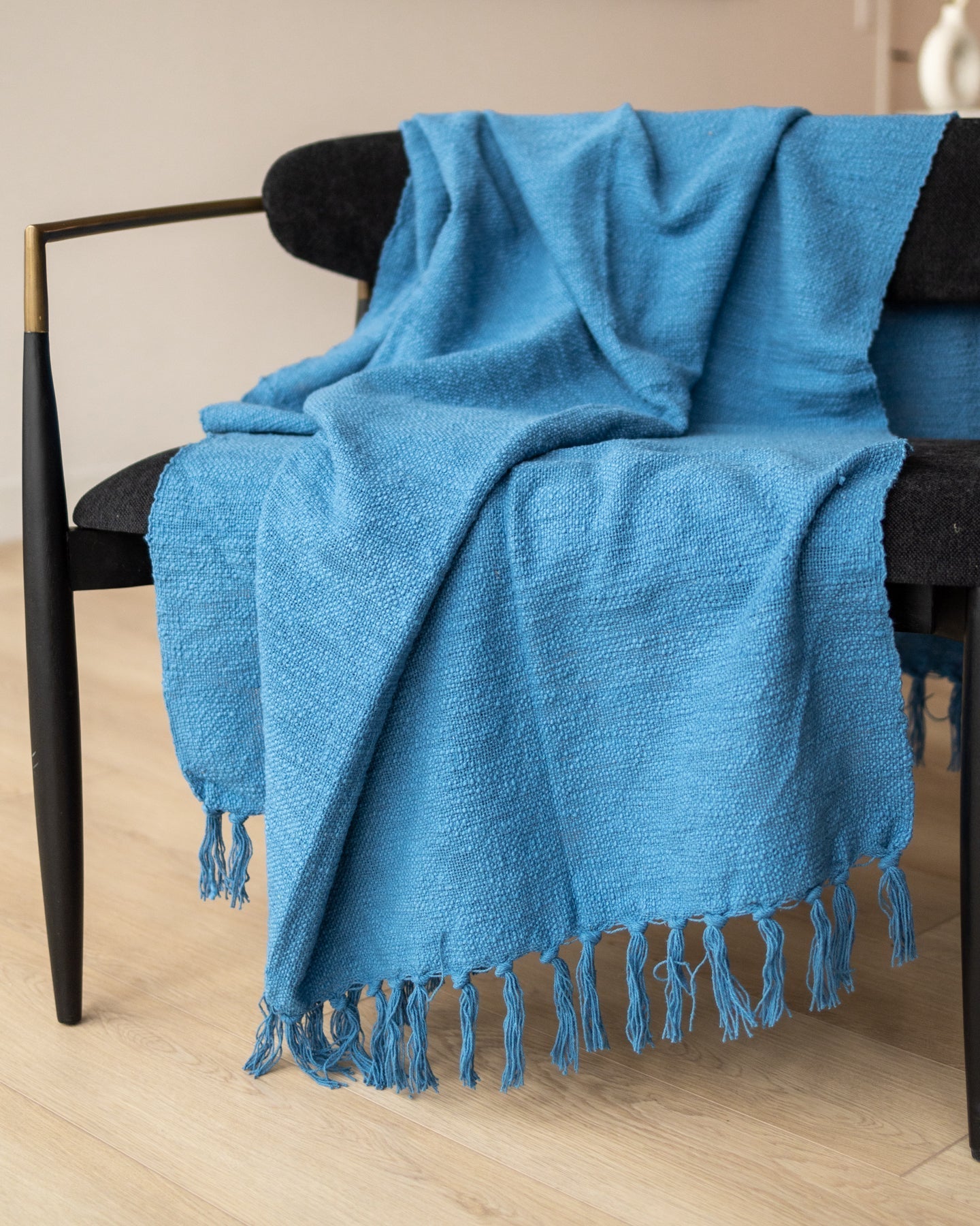 Allecra Organic Cotton Slub Knit Throw Blanket