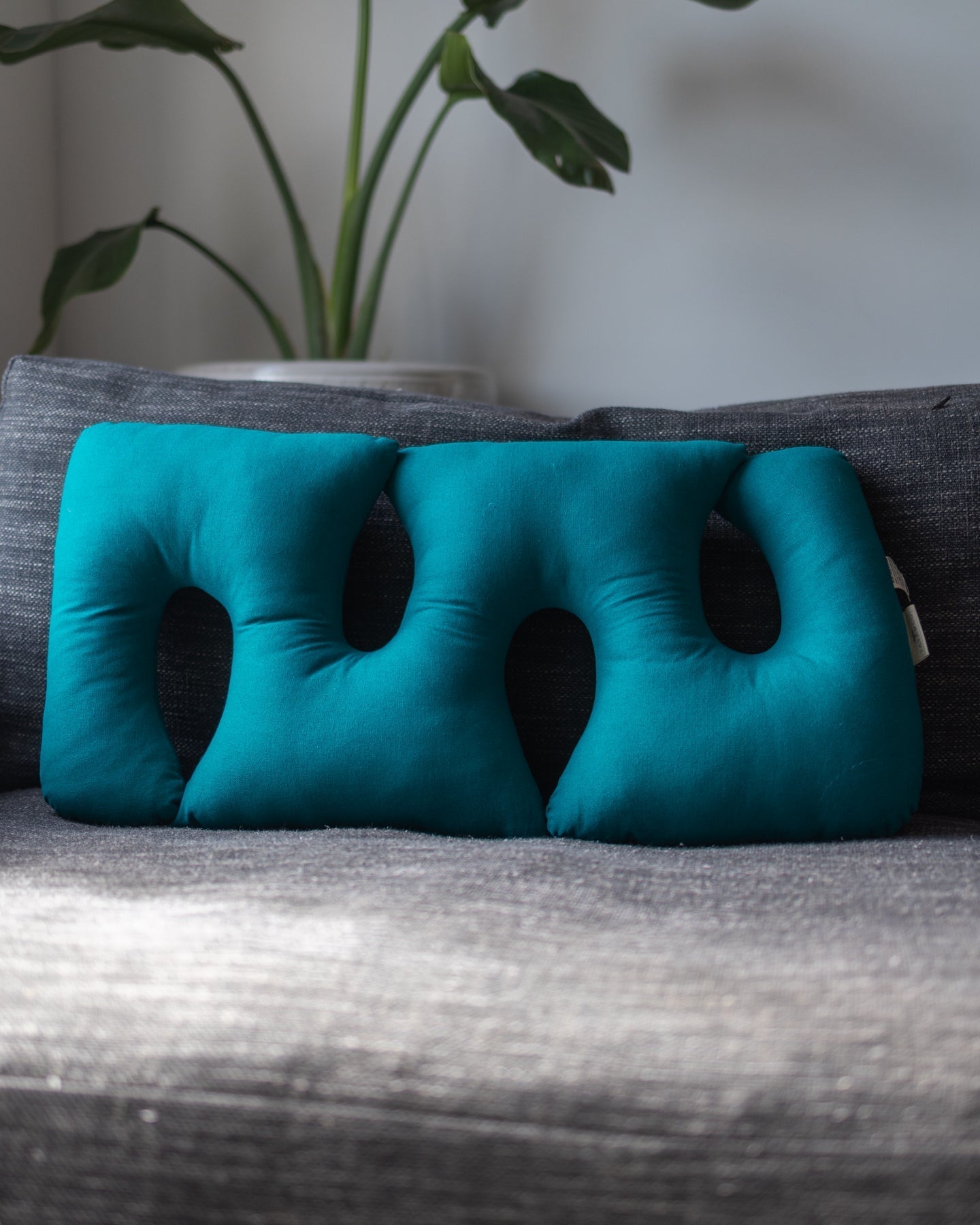 Avi Handmade Organic Cotton Squiggle Pillow