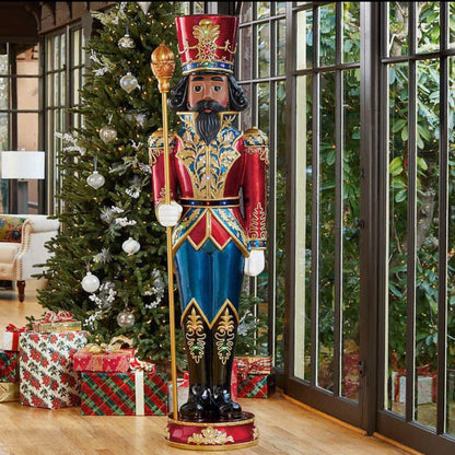 8' Life-Size LED Christmas Nutcracker