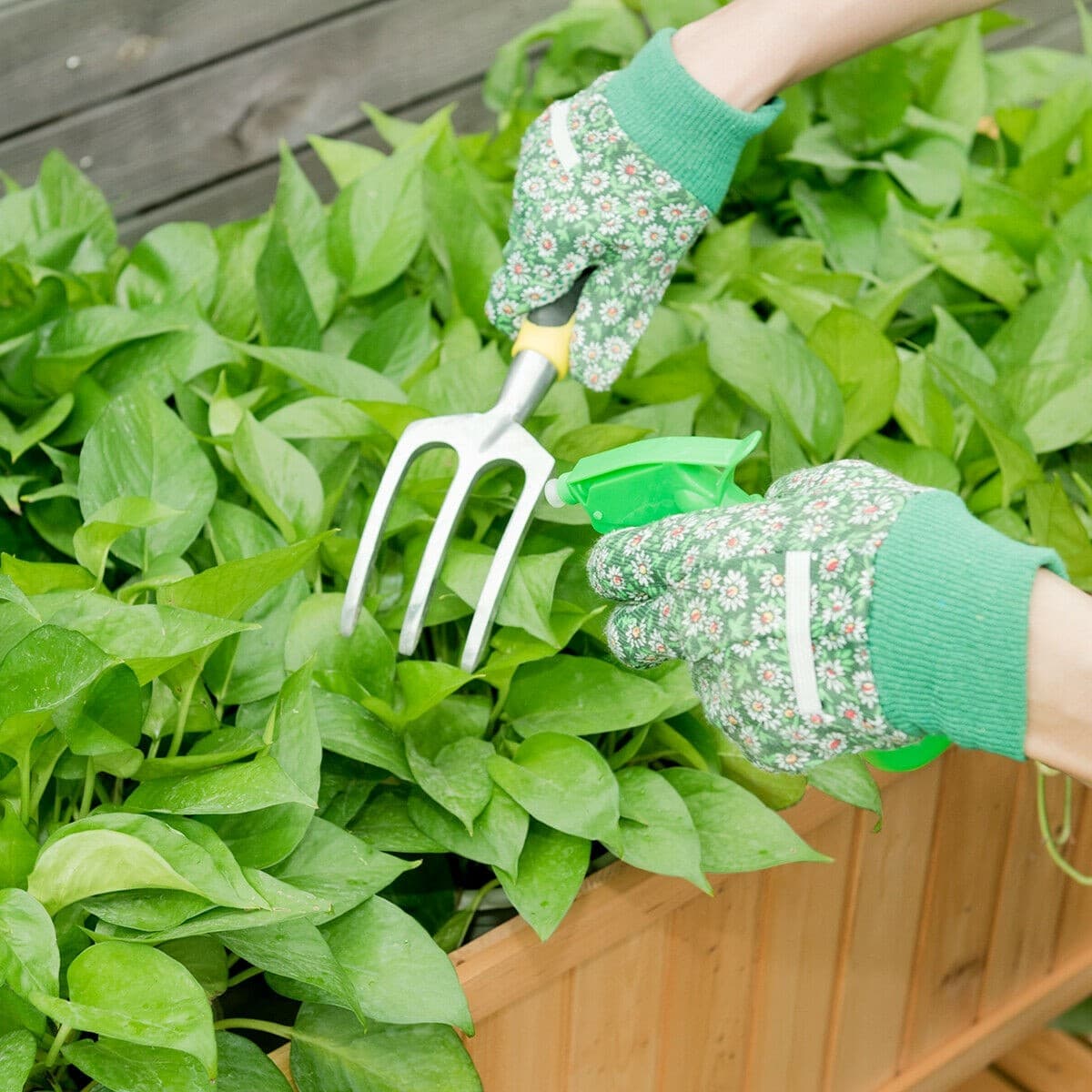 Raised Garden Bed Stand Elevated Wood Planter Box Shelf