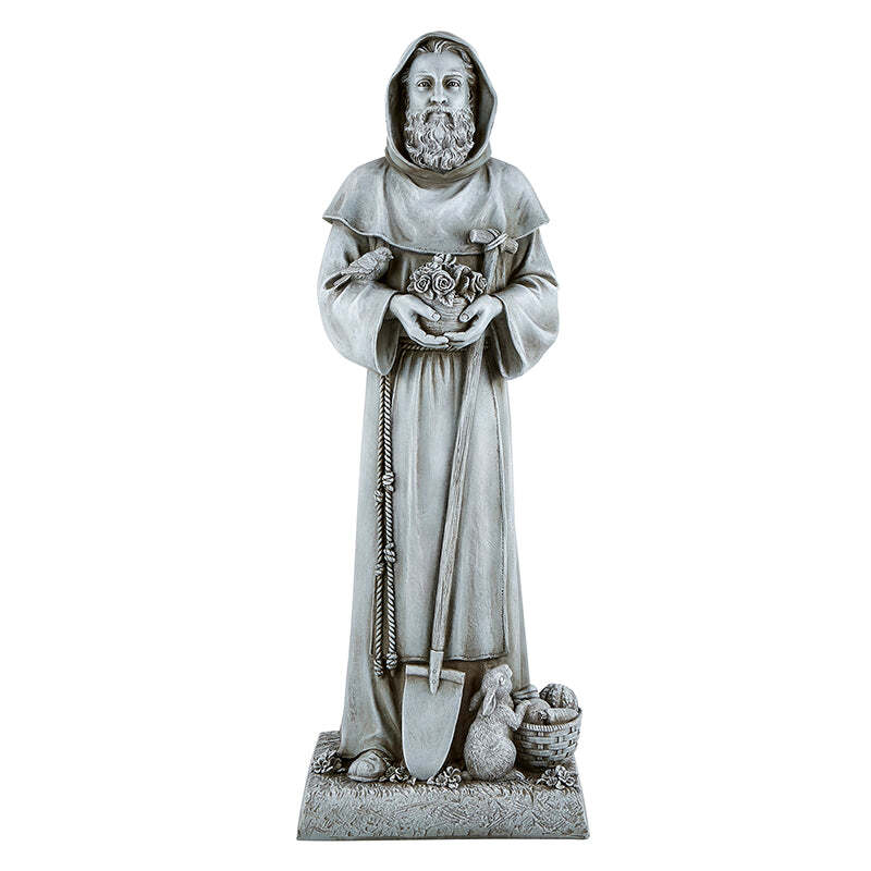 Saint Fiacre Garden Statue 24 Inch Tall