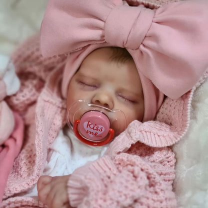 12"&17" Flexible Reborn Doll Silicone Baby Doll Girl Louis, Washable Posable Bendable for Age 3+ Kids By Dollreborns